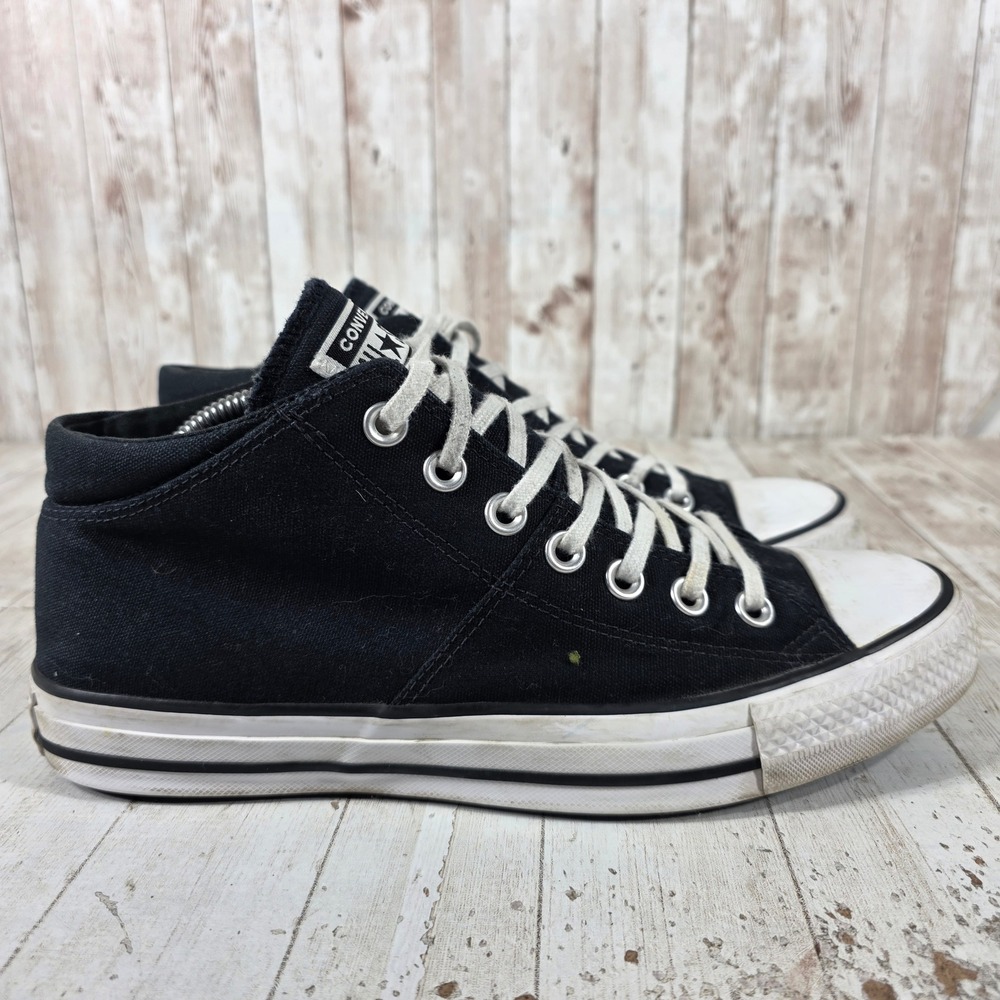 Converse Chuck Taylor All Star Madison Black Mid Top Sneakers 563512F Womens 10
